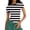 Black, variant on Striped Shirt for Women Slim Fitted Short Sleeve Crewneck T-Shirts for Woman Causual Ribbed Tee Stretchy