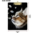 thumbnail image 2 of FMSHPON Cartoon Cat Butterfly Clipboard Hardboard Wood Nursing Clip Board and Pull for Standard A4 Letter 13x9 inches, 2 of 7
