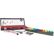 Basic Beat BB12B 12-Note Glockenspiel Kit - Colored Bells, Hard-Shell Case with Magnetic Staff Board, 12 Magnets, Extra F# & Bb Bars, and Dual Mallets Included