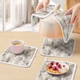 thumbnail image 5 of Abstract Brown Pot Holders for Kitchen Heatproof Potholder, 4 Pack Retro Country Rustic Street Oil Paint Art Hot Pads Multipurpose Oven Pads Cloth Potholders Trivet for Cooking and Baking, 5 of 8