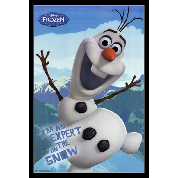 frozen olaf laminated framed poster print 22 x 34 walmart com