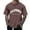 Brown, variant on Men's Oversized Summer Crew Neck Short Sleeve T-Shirt with City Print, Loose Casual, Raglan Sleeves with Pleats, 3D Printing, Polyester/Spandex