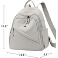 thumbnail image 2 of New large capacity double zipper backpack fashionable casual versatile solid, 2 of 5