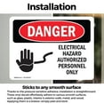 thumbnail image 3 of (2 Pack) Electrical Hazard Authorized Personnel Only OSHA Danger Sign, 3 of 7