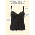 thumbnail image 6 of Swimsuits For All Women's Plus Size Faux Flyaway Underwire Tankini Top with Adjustable Straps, 6 of 6