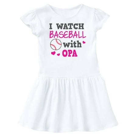 

Inktastic I Watch Baseball with My Opa Gift Baby Girl Dress