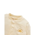 thumbnail image 4 of Qiylii Newborn Long Sleeve Bodysuit Single-breasted Button Round Neck Romper, 4 of 7
