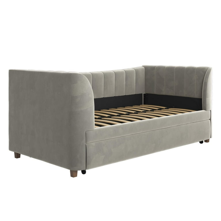 Little seeds valentina upholstered cheap twin daybed with trundle