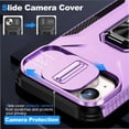 thumbnail image 3 of Funda para GANGXUN iPhone 14 Plus - Soporte metálico, Función magnética, Morado, 3 of 5