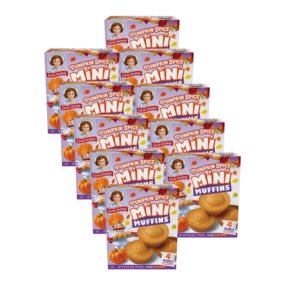Little Debbie Pumpkin Spice Mini Muffins, 10 Boxes, 50 Pouches
