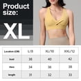 thumbnail image 2 of Ropa interior deportiva para mujer, con almohadillas cruzadas para entrenamiento, yoga, color amarillo, 2 of 6