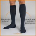 thumbnail image 2 of pares de medias de soporte, medias de viaje, medias de compresión, mujeres y hombres, calcetines de soporte hasta la rodilla, 2 of 4