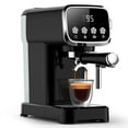 thumbnail image 2 of 20BAR Slim Vertical Espresso Machine - 43OZ Detachable Tank, Milk Frother & Built-In Cup Warmer, Stainless Steel, Black, JY0110 Model, 2 of 8