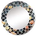 thumbnail image 2 of Designart "Leaves In Autumn composition II" Floral & Botanical Round Wall Mirror - Floral Oval Printed Decorative Oversized Mirror - Multiple Color Options, 2 of 4