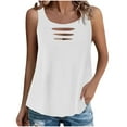 thumbnail image 2 of Sevevn Women's Fashion Casual Pullover Sleeveless Round Neck Shirt Top Blouses Tank White M End of Year Clearance, 2 of 7