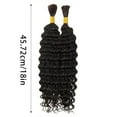 thumbnail image 3 of LPSSTORE Ensemble de Perruques Noires Cheveux Tressés Ondulés Profonds Extensions de Cheveux Boho, 3 of 4