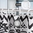 thumbnail image 3 of Shower Curtains Black White Pattern Striped Modern Bohemian Chic Tribal Shower Curtain Set with 12 Hooks for Bathroom Decor Accessories Bathtub Curtain, 72"x72", 3 of 6