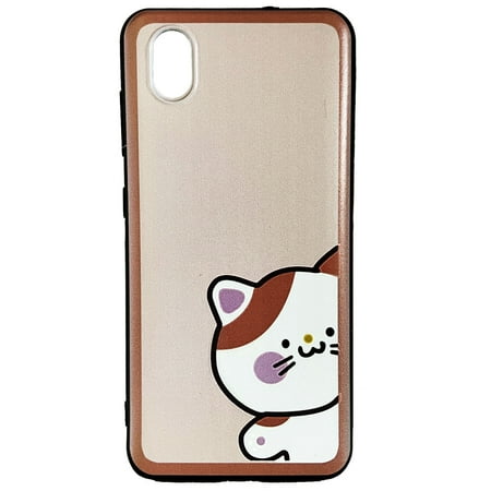 For ZTE Avid 579 TPU 1-Piece Cover Phone Case + Tempered Glass - Cat