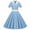 Blue1, variant on Babysbule Womens Summer Dresses, Women's 1950s Fashion Retro Dress Short Sleeve Vintage Swing Dress Clothes
