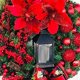 thumbnail image 4 of Guirnalda de Navidad Flores artificiales Rojas 25 cm Guirnaldas de Navidad Guirnalda de chimenea de Navidad Interior Decoración de Navidad al aire libre para puerta Pared Ventana Chimenea de pared Xemadio ZYY-2586, 4 of 5