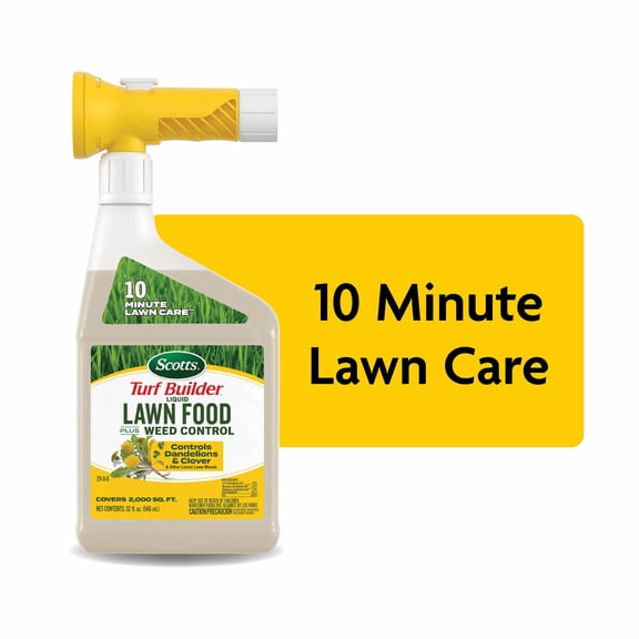 Scotts Turf Builder Liquid Lawn Food Plus Weed Control, Controls Dandelions, 32 fl. oz.