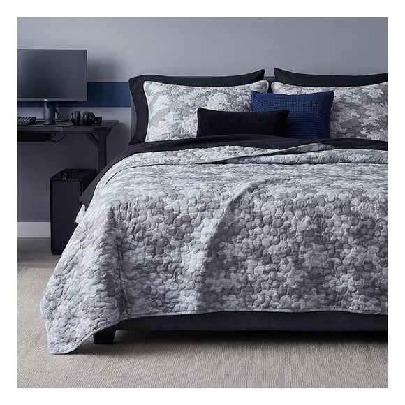 Edredón Ligero Real Textil + 1 Funda de Almohada, Juego de Colcha Individual, Color Camuflaje