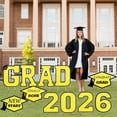 thumbnail image 4 of GameXcel Graduation Yard Signs Class of 2026, 11Pcs Congrats Grad Lawn Sign with Stakes, Gold Black Outdoor Decoration for High School College, 4 of 9