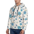 thumbnail image 3 of Lsque Rose Flowers Pattern Casual Men's Hoodie,Hooded Sweatshirt with Kangaroo Pocket,Pullover Hoodie-X-Large, 3 of 7