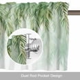 thumbnail image 6 of Green Palm Leaves Kitchen Curtain Valances for Windows Farmhouse Short Curtains, Summer Botanical Tropical Rod Pocket Valance Curtain for Bedroom Cafe Living Room, 6 of 8
