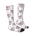 thumbnail image 3 of Fotbe Cartoon Poodle Dog print Women's Men's Novelty Crew Socks Cotton Socks Knee High Socks for Walking,Running,Nurses,Pregnancy, 3 of 9