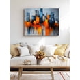 thumbnail image 4 of Blue Burnt Orange Wall Art for Living Room,Canvas Picture Wall Decor for Bathroom Bedroom,Modern Oil Painting Geometric Abstract Painting Artwork for Office Kitchen Hallway Dining Room Decor 20"x24", 4 of 8