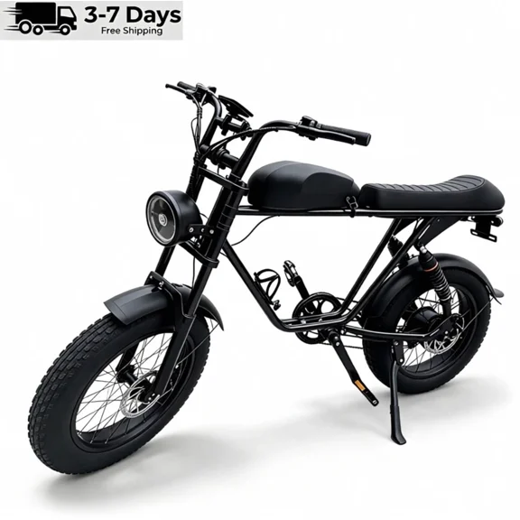 Electric Bike for Adults,750W Motor,20-inch Wide Tires,top speed up to 45km-50km, 48V/13AH battery UL2849 Black