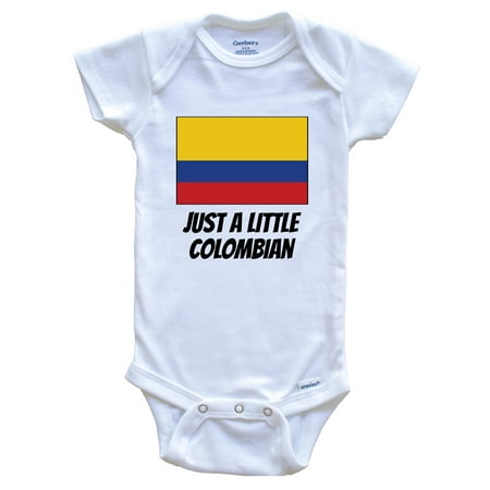 

Just A Little Colombian Cute Colombia Flag Baby Bodysuit 6-9 Months White