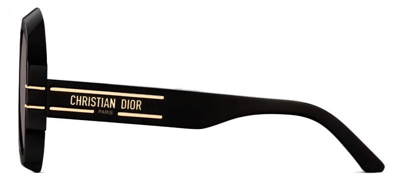 Dior Signature S1U OVERSIZED Sunglasses Black w/ Grey Lenses
