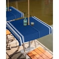 thumbnail image 2 of nqOlkjepod Blue Striped Outdoor Tablecloth with Umbrella Hole & Zipper, Farmhouse Blue White Stripes Square Table Cover 60x60 Inch, Dining Waterproof Table Cloth Protector for Patio/Party/Picnic, 2 of 7