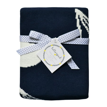 UPC: 0603784752846 | Hello Spud 100% Polyester Chenille Baby Blanket Paper Airplanes Navy