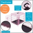 thumbnail image 2 of Internet's Best Double Door Steel Dog Kennel - Small 24" - Pink, 2 of 9