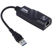 USB 3.0 to RJ45 Adapter, SuperSpeed USB 3.0 to RJ45 Gigabit Ethernet Network Adapter Wired LAN for MacBook