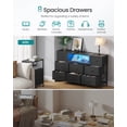 thumbnail image 5 of SONGMICS BELLAH Collection - Dresser for Bedroom with Outlets and LED Lights, TV Stand for TVs Up to 55 Inches, 8 Drawers, Ink Black, 5 of 5