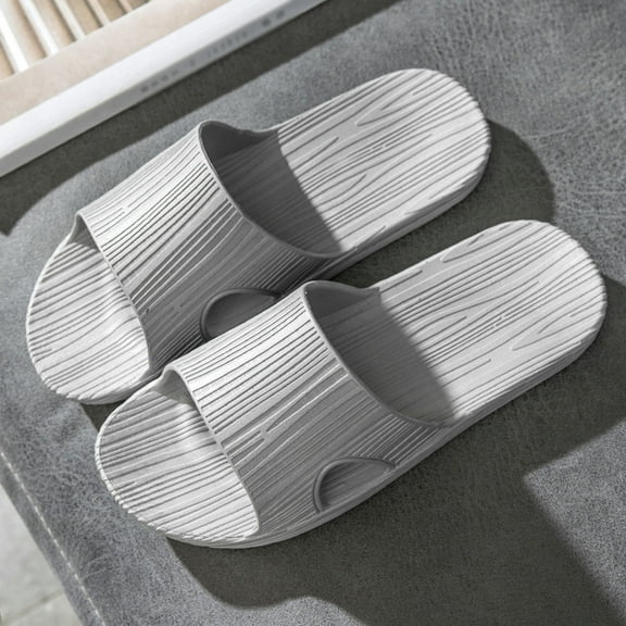ZTTD Couples Men Shower Room Home Non Slip Breathable Soft Sole Shoes Slipper Comfortable Flat Shoes Gray