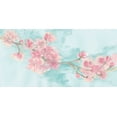 thumbnail image 2 of Paschke, Chris 14x9 Gold Ornate Wood Framed with Double Matting Museum Art Print Titled - Cherry Blossom II Teal, 2 of 4