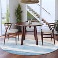 thumbnail image 3 of Ombre Blue Waves Round Area Rug 5Ft Washable Circle Rugs for Living Room Bedroom, Gradient Coastal Beach Sandy Ocean Non-Slip Carpet Floor Mats Indoor Outdoor Carpet Runner Aesthetic Home Decor, 3 of 8