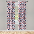 thumbnail image 3 of Ambesonne USA Curtains, Star with Flags, Pair of 28"x84", Indigo Red White, 3 of 5