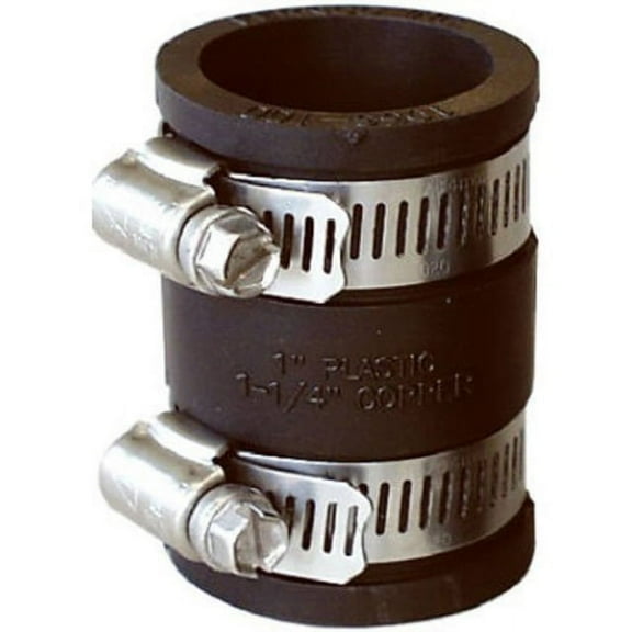 Fernco Stock Coupling P1056-22 - Easy Installation, 2 Inch Flexible Coupling - 2" Black