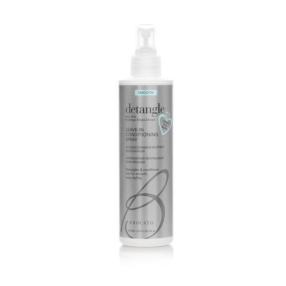 Brocato Detangle Leave In Conditioner Spray, 8 oz | Hair Detangler & Conditioning Spray for Women to Smooth Hair | Tame Frizz & Provide Sun & Heat Protection | Detangling for All Hair Types