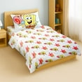 thumbnail image 3 of Spongebob Twin Bedding Set Underwater Vibes - Bundle of Spongebob Bedspread, Flat Sheet, Fitted Sheet, Pillowcase, Stickers, More | Room Decor, 3 of 7