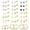Gold, variant on 21 Pairs Flatback Stud Earrings, 316L Steel CZ Cartilage Sensitive Ears (Silver),Silver