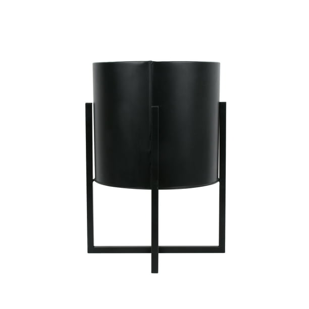 Mainstays 10.9 in Black Metal Planter with Stand