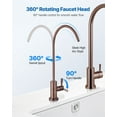 thumbnail image 3 of VEVOR Ro Water Faucet, Lead-Free Stainless Steel Faucet, Drinking Water Faucets with Solid Brass Valve, Anti-Rust & Durability Drinking Water Faucets For Kitchen, Bar Counter, Cafe, Antique Bronze, 3 of 9