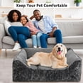 thumbnail image 6 of 2 in 1 Dog Beds and Dog Cooling Bed for Large Medium Small Dogs,Reversible Rectangle Two-Sided Dog Bed,Washable Orthopedic Durable Sofa Bed for Pet Sleeping Puppy Cat,M-Dark Grey, 6 of 6